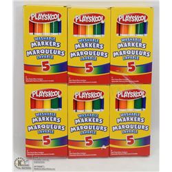 6 BOXES OF PLAYSKOOL WASHABLE MARKERS