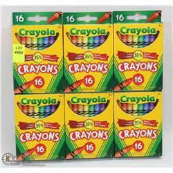 6 BOXES OF CRAYOLA CONSTRUCTION PAPER CRAYONS