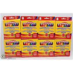 8 BOXES OF PLAYSKOOL WASHABLE TRIANGULAR CRAYONS
