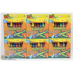 6 BOXES OF KIDS KRAFT JUMBO CRAYONS