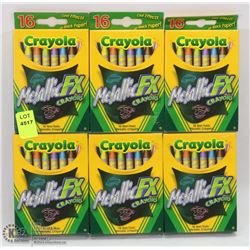 6 BOXES OF CRAYOLA CRAYONS