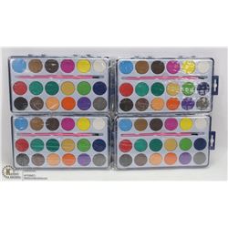 4 SETS OF KIDS KRAFT WATERCOLOUR AND PAINT BRUSH