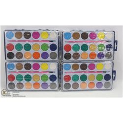 4 SETS OF KIDS KRAFT WATERCOLOUR AND PAINT BRUSH