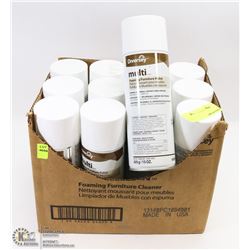 CASE OF 12 DIVERSEY MULTI FOAMING FURNITURE POLISH