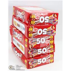 5 BOXES OF SNACK SIZE CHOCOLATE BARS