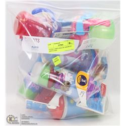EXTRA LARGE BAG OF ASSORTED SIPPY CUPS