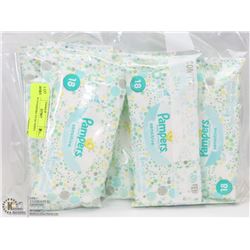 LOT OF 9 PAMPERS TO GO WIPES