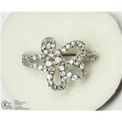 STERLING SILVER CUBIC ZIRCONIA RING SIZE 7