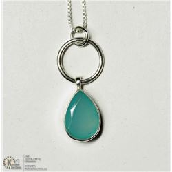 STERLING SILVER CHALCEDONY PENDANT WITH STERLING