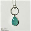 Image 1 : STERLING SILVER CHALCEDONY PENDANT WITH STERLING