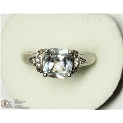 STERLING SILVER CUBIC ZIRCONIA RING SIZE 7.25