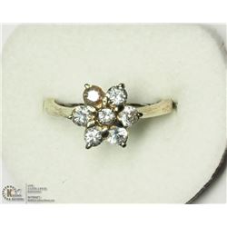 STERLING SILVER CUBIC ZIRCONIA RING SIZE 5.25