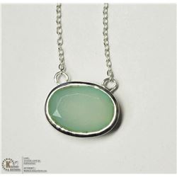 STERLING SILVER CHALCEDONY PENDANT WITH STERLING
