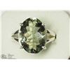 Image 1 : STERLING SILVER GREEN AMETHYST RING SIZE 8