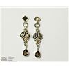Image 1 : STERLING SILVER SMOKEY QUARTZ EARRINGS