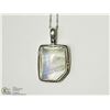 Image 1 : STERLING SILVER LARGE MOONSTONE PENDANT WITH