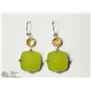 Image 1 : STERLING SILVER CHALCEDONY & CITRINE EARRINGS