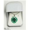 Image 2 : STERLING SILVER GREEN ONYX PENDANT WITH STERLING
