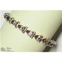 STERLING SILVER AMETHYST BRACELET