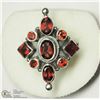 Image 1 : STERLING SILVER GARNET RING SIZE 7