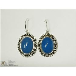STERLING SILVER CHALCEDONY EARRINGS