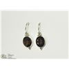 Image 1 : STERLING SILVER SMOKEY QUARTZ EARRINGS