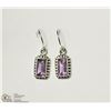 Image 1 : STERLING SILVER AMETHYST EARRINGS
