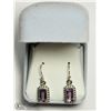 Image 2 : STERLING SILVER AMETHYST EARRINGS