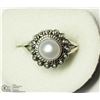 Image 1 : STERLING SILVER PEARL RING SIZE 6