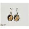 Image 1 : STERLING SILVER SMOKEY QUARTZ EARRINGS