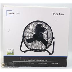 12" METAL HIGH VELOCITY FLOOR FAN