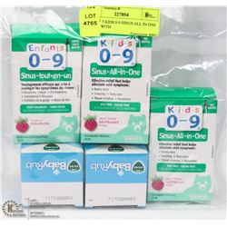 LOT OF 3 KIDS 0-9 SINUS ALL IN ONE DROPS WITH