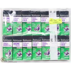 LARGE LOT OF ASSORTED ROBITUSSIN CHILDRENS COUGH