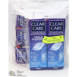 LOT OF 5 CLEAR CARE TRIPLE CLEANING ACTION CONTACT
