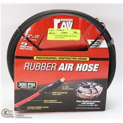 CONTRACTOR RUBBER AIR HOSE NEW 3/8"X 25 FEET