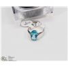 Image 1 : NEW STERLING 925 SILVER RING CUBIOC BLUE STONE