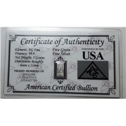 1 - 5 GRAINS OF PURE SILVER