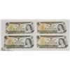 Image 1 : FOUR 1973 UNCIRCULATED CANADIAN $1 BANK NOTES