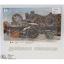 1978 CANADIAN 6 COIN UNCIRCULATED SET WITH COA