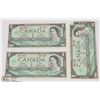 Image 1 : LOT OF 3 CANADIAN NO SERIAL NUMBER CENTENNIAL $1