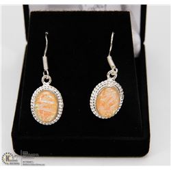 #105-AUSTRALIAN TRIPLE FIRE OPAL EARRINGS