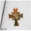 Image 2 : NAZI MOTHER'S CROSS PIN WITH SIGNATURE ON BACK