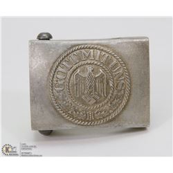 VINTAGE NAZI WWII BELT BUCKLE MARKED ON BACK RZM