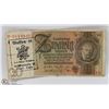 Image 1 : WWII WAFFEN SS 20 MARK GERMAN BANK NOTE.