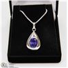 Image 1 : #23-NATURAL BLUE SAPPHIRE PENDANT