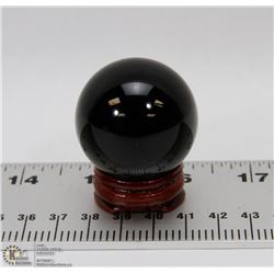 #11-NATURAL BLACK OBSIDIAN SPHERE BALL & STAND