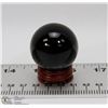 Image 1 : #11-NATURAL BLACK OBSIDIAN SPHERE BALL & STAND