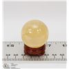Image 1 : #12-NATURAL YELLOW CITRINE SPHERE BALL & STAND