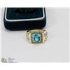 Image 1 : AQUAMARINE RING, LADIES SIZE 8 FASHION  JEWELRY