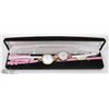 Image 1 : 2PC KEZZIE YMHAE WATCH PINK & WHITE STRAP